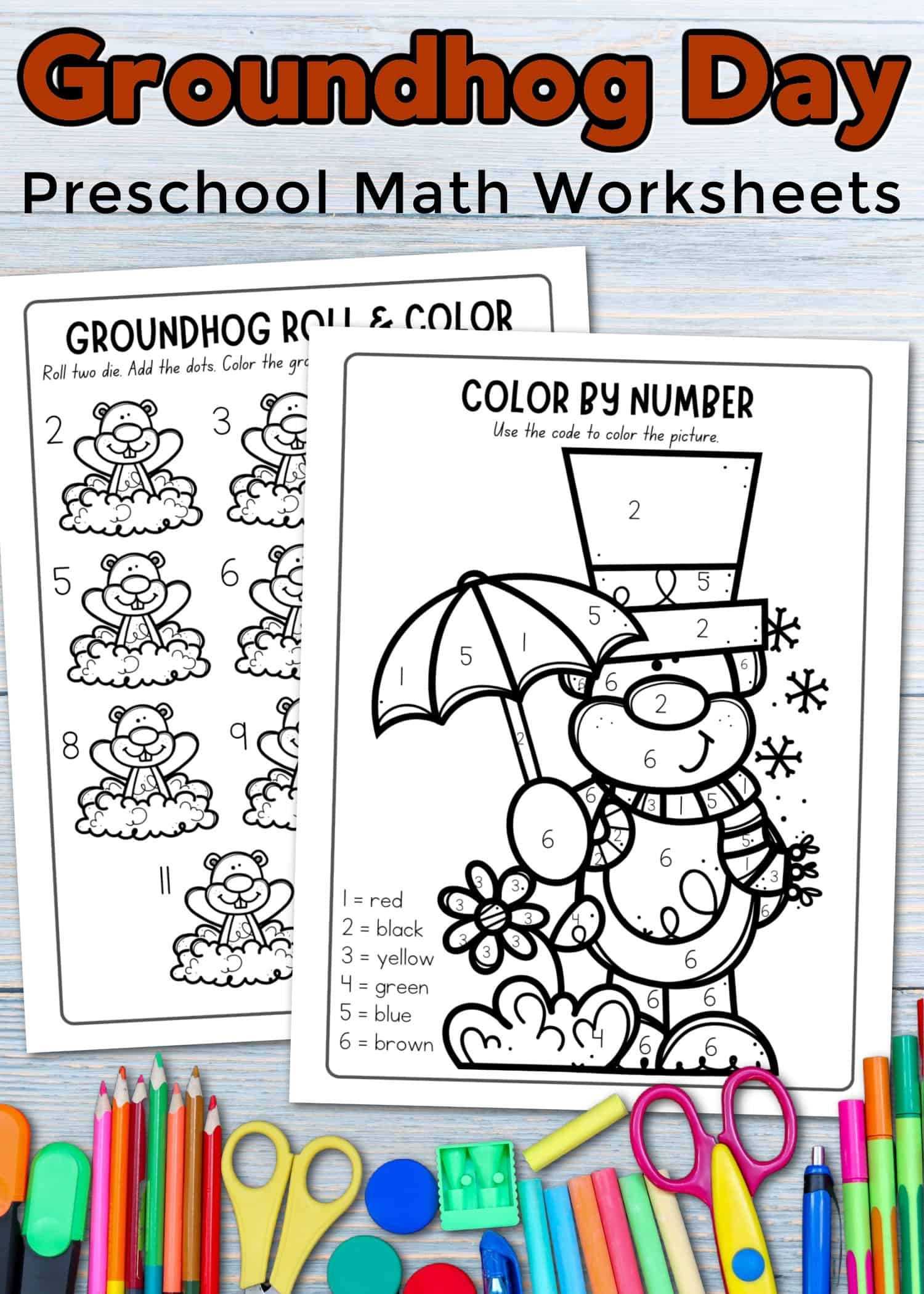 Free Printable Groundhog Day Math Worksheets For Preschool