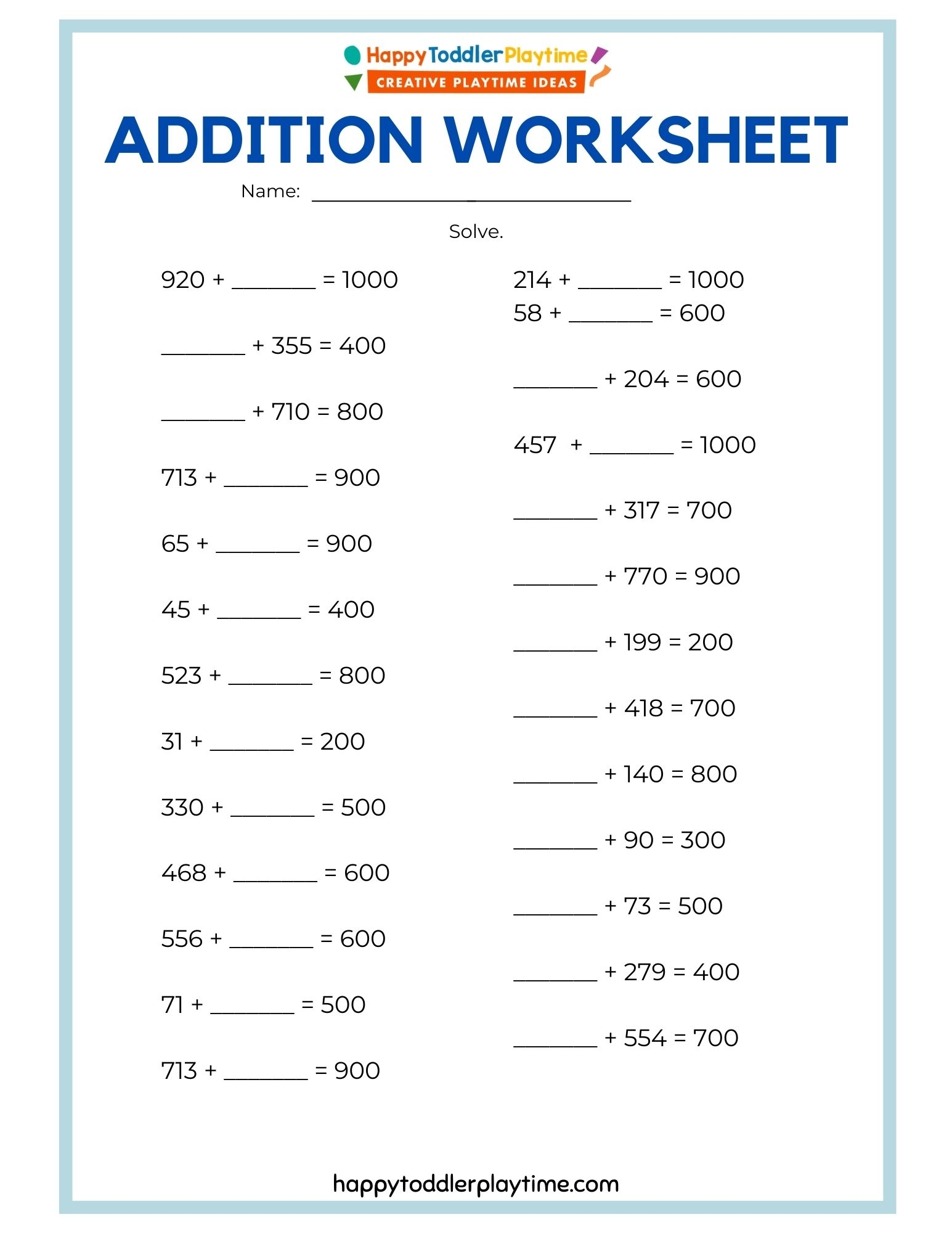 Grade 4 Free Printable Math Worksheets