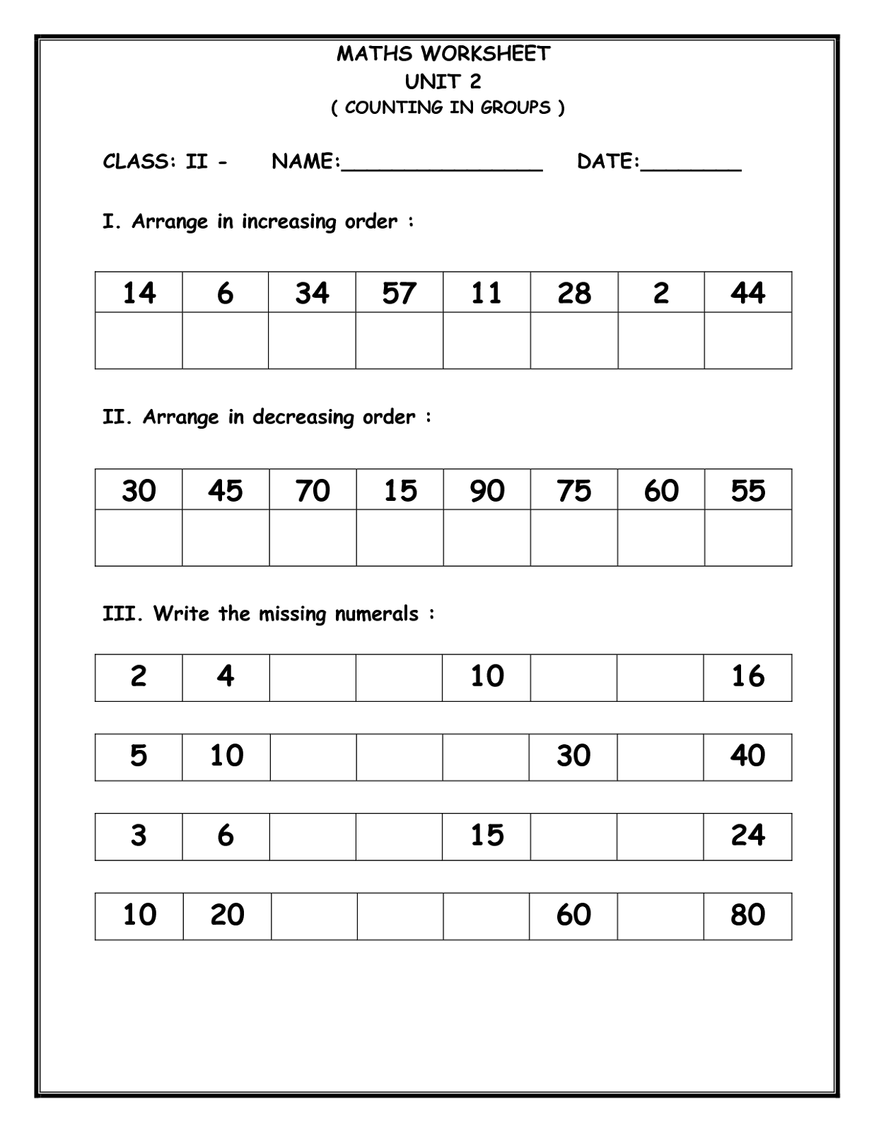 Free Printable Maths Worksheets KS1 Learning Printable 