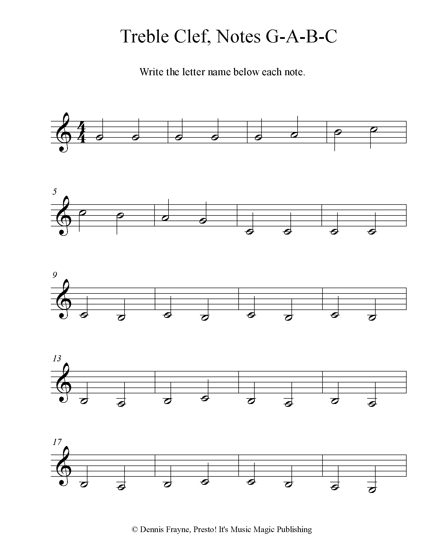 Free Printable Music Math Worksheets
