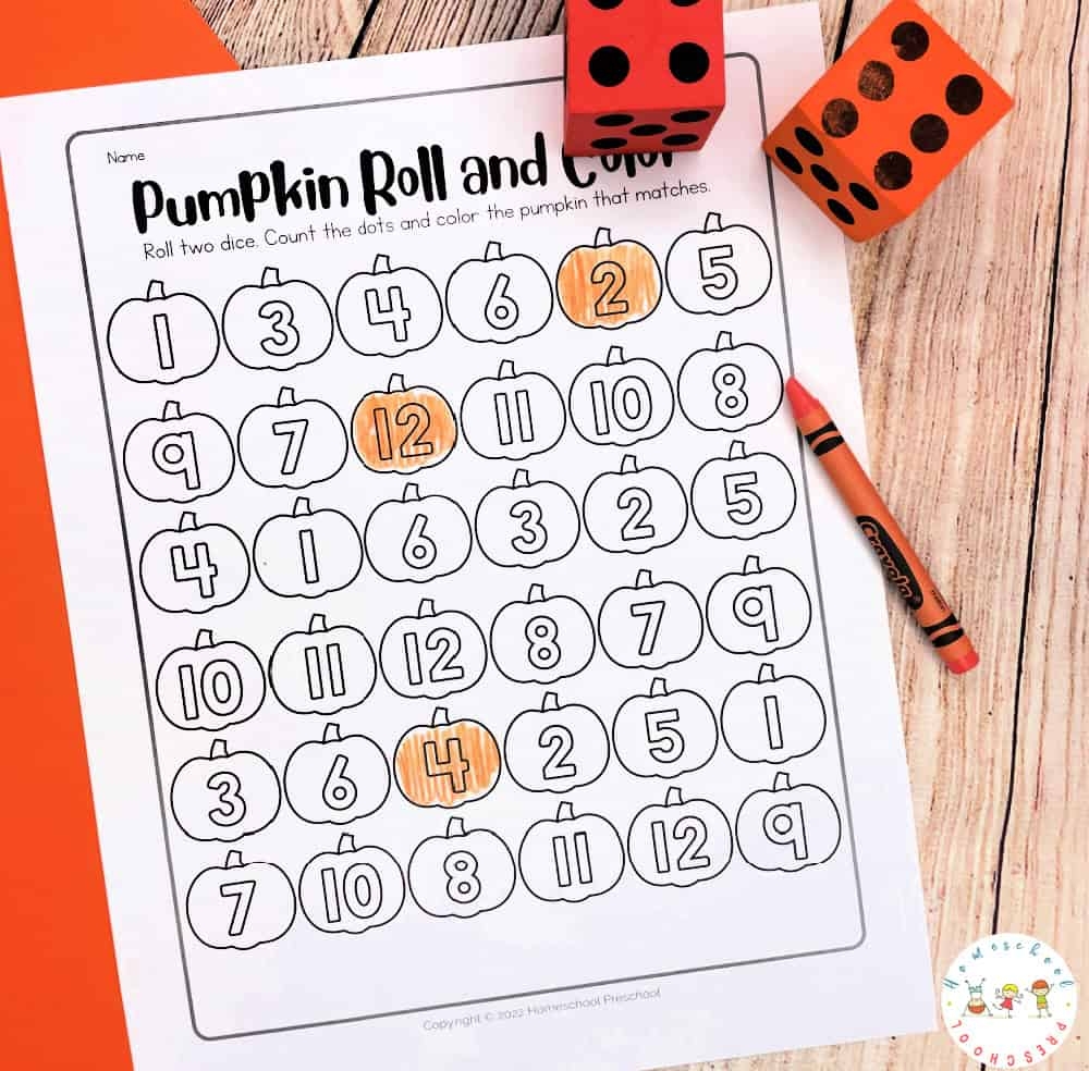 Preschool Pumpkin Math Games Printable