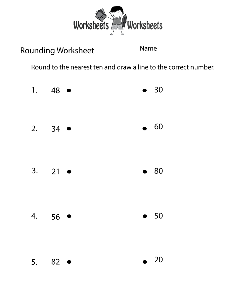 Rounding Math Worksheets Free Printable