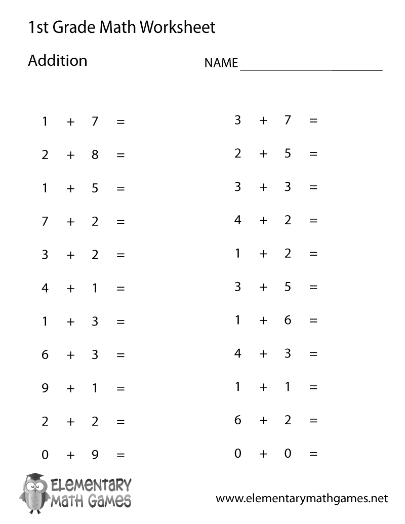 Free Printable Math Worksheets Addition