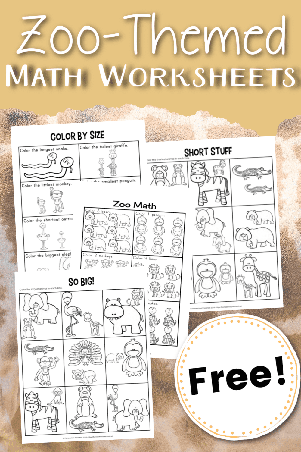 Free Printable Zoo Math Worksheets For Preschoolers Free Printable Zoo Math Worksheets For Preschoolers