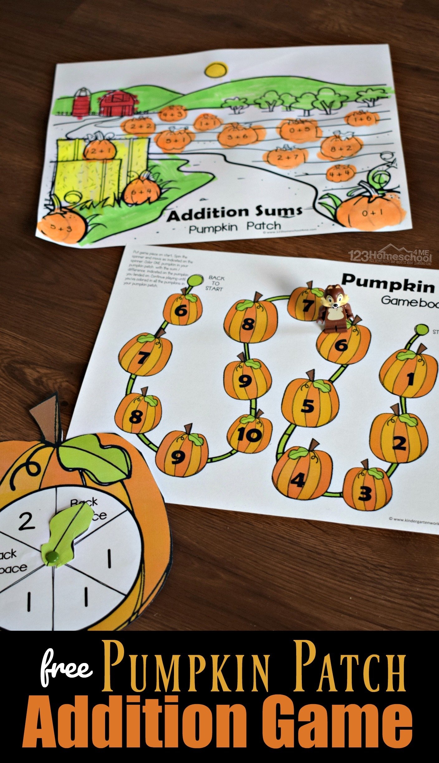  FREE Pumpkin Sums Addition Math Game
