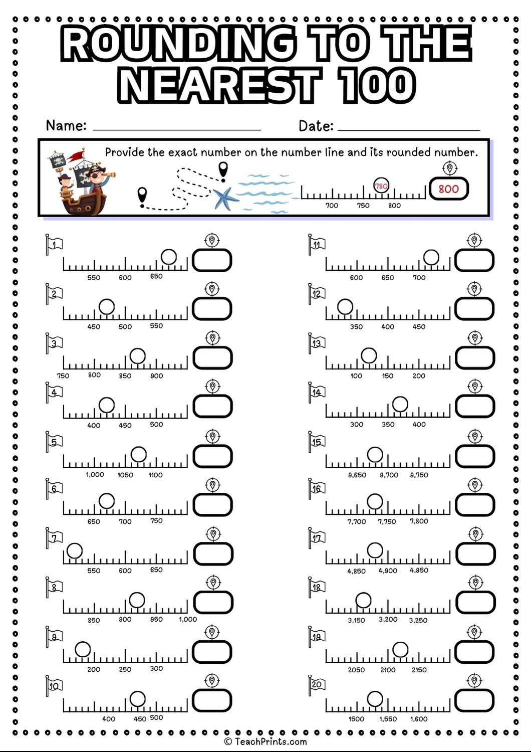 Free Rounding To The Nearest 100 Worksheets Teach Prints