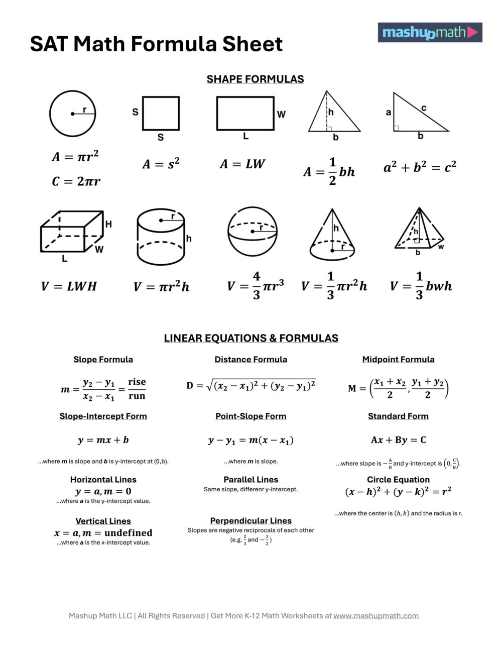 Free Printable Sat Math Practice Worksheets - Printable Math Worksheets