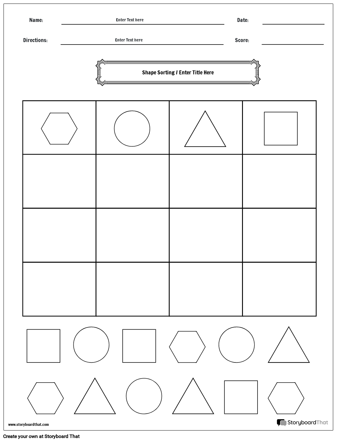 Free Shape Sorting Worksheets Customize And Print Worksheets Library