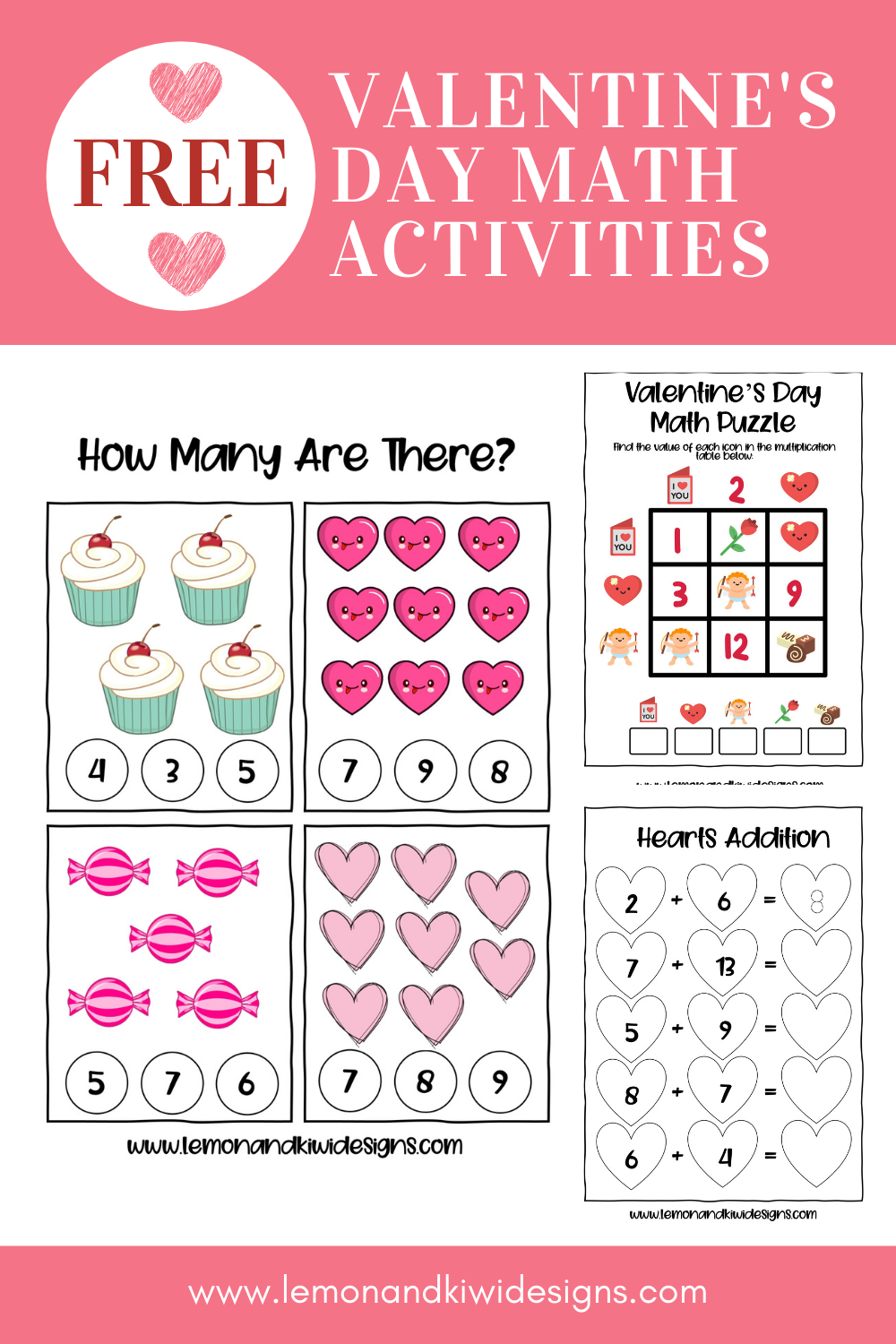 Free Printable Valentines Multiplication Worksheets