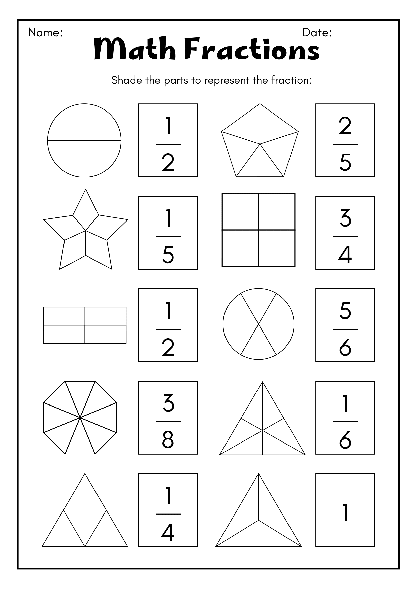 Free Third Grade Math Printable Worksheets