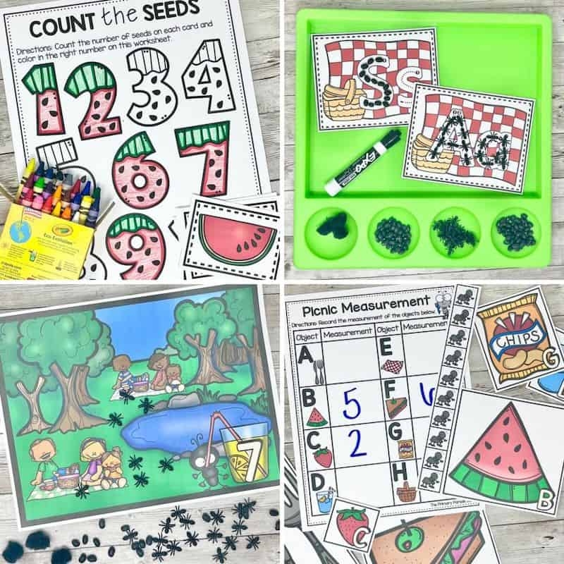 Preschool Picnic Math Printable