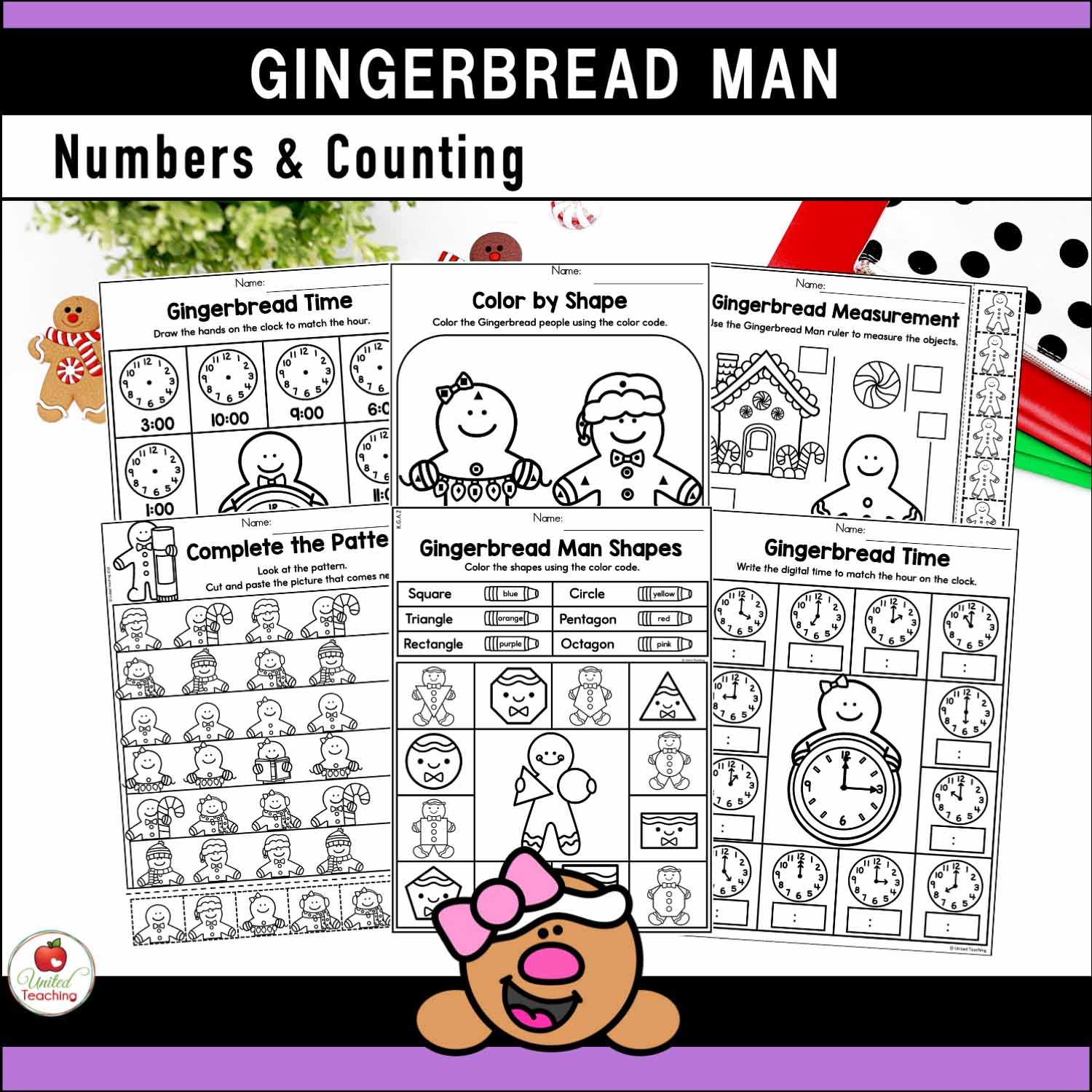 Gingerbread Man Activities Packet United Teaching