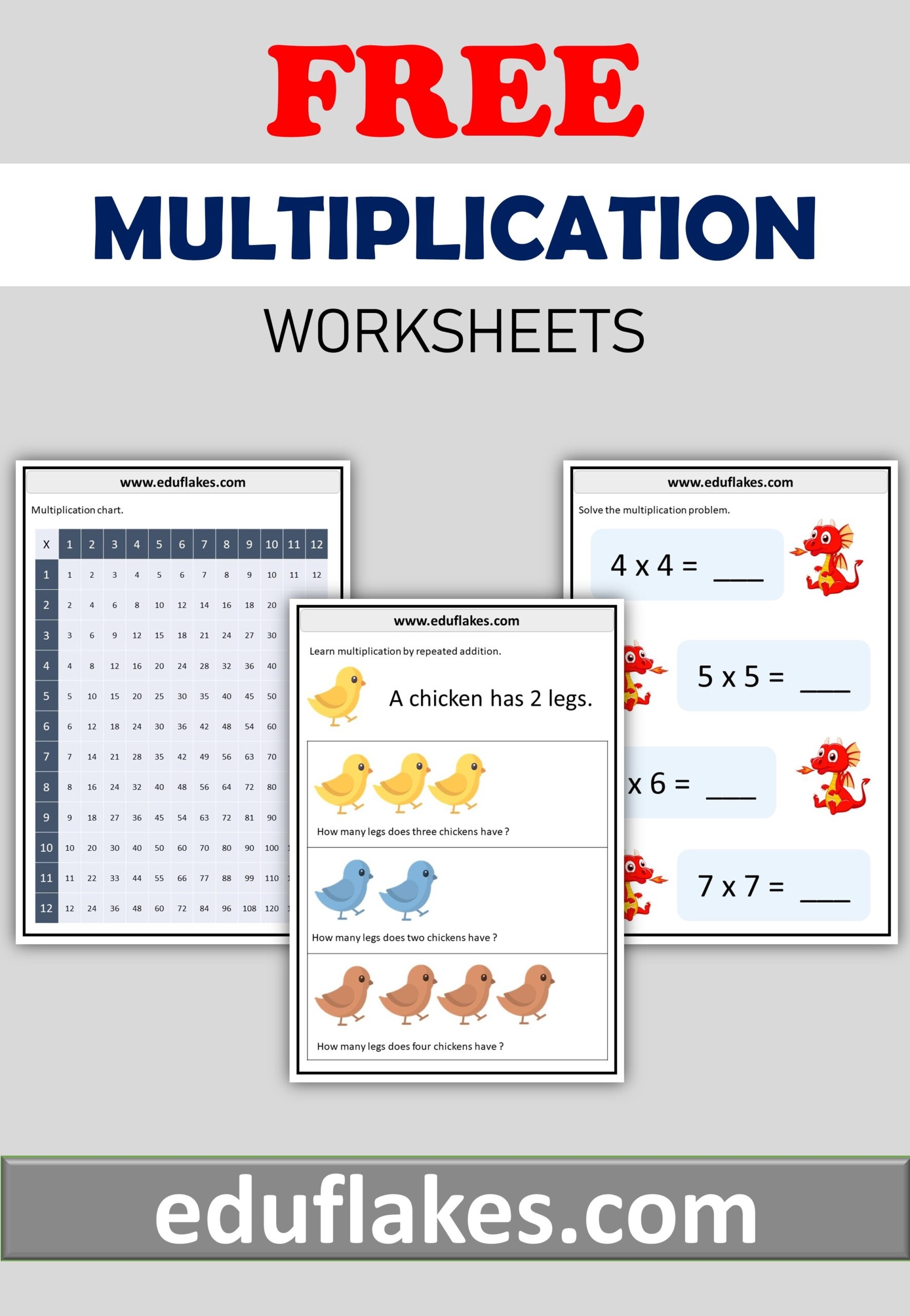 Grade 1 Multiplication Worksheets Free PDF Printable Eduflakes