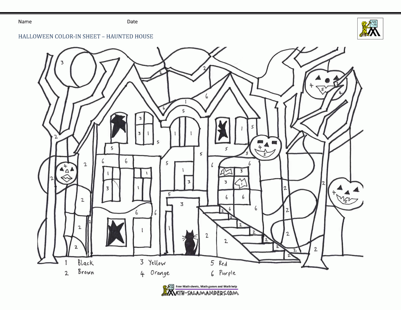 Halloween Color By Number