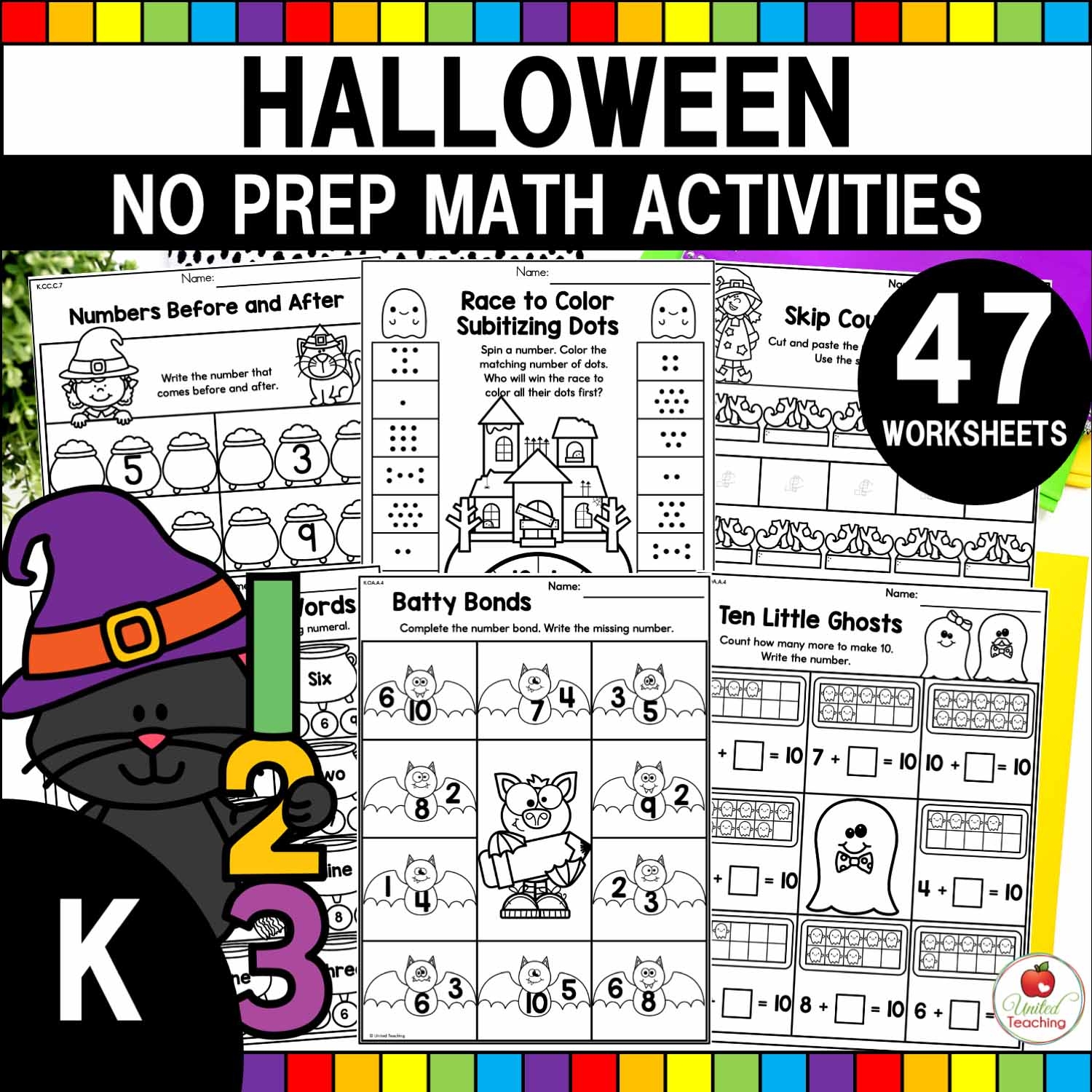Halloween Math Worksheets Kindergarten