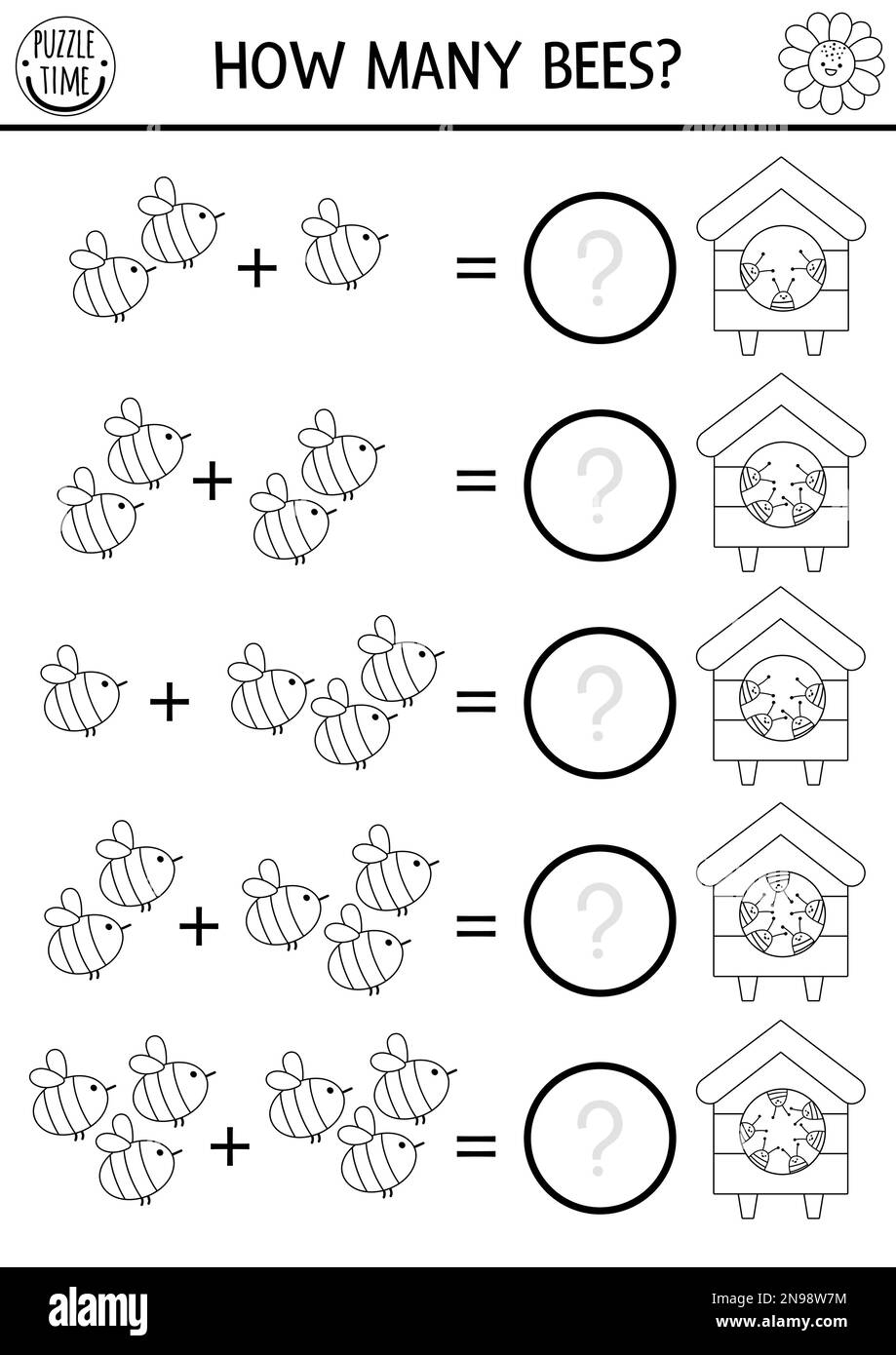 Preschool Printable Math Farm Worksheets
