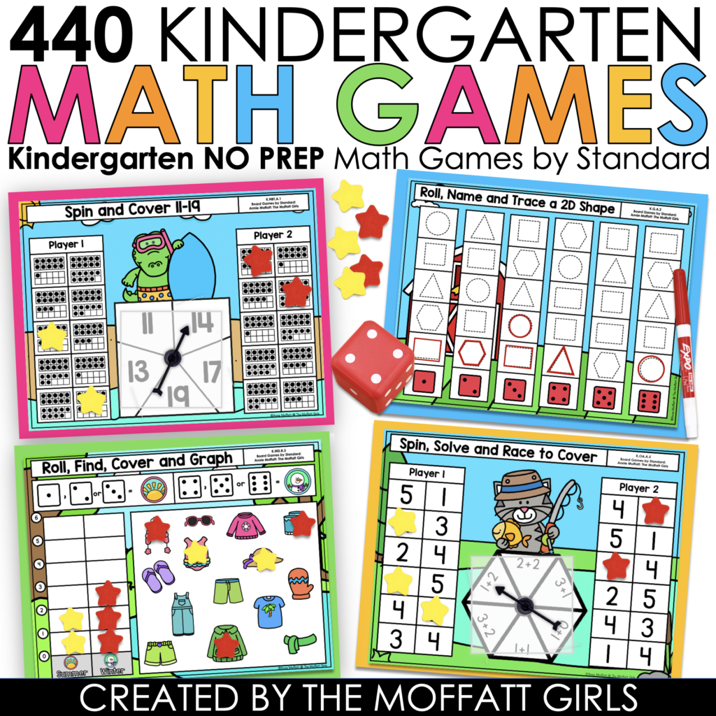 Kindergarten Math Board Games