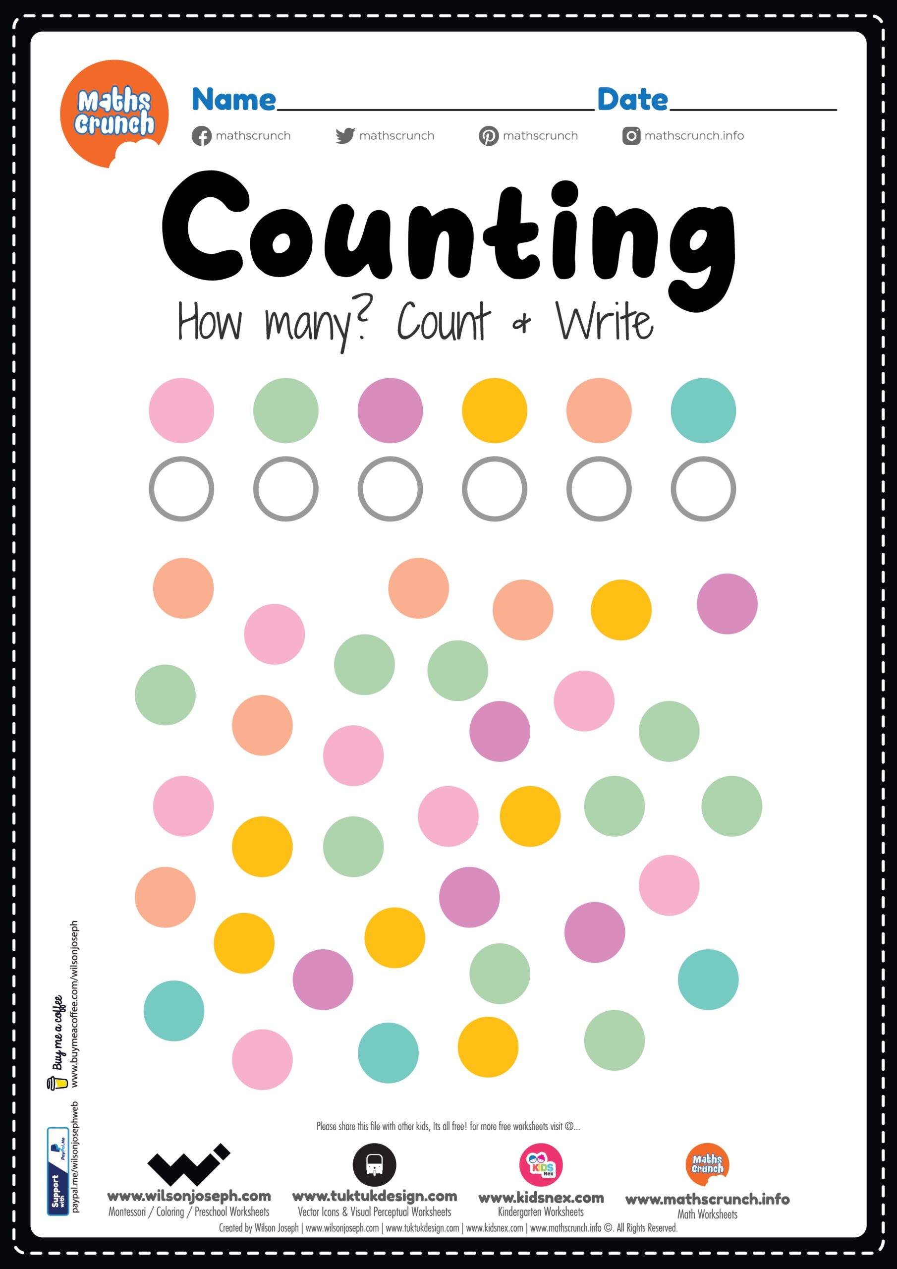 Worksheet Kindergarten Math