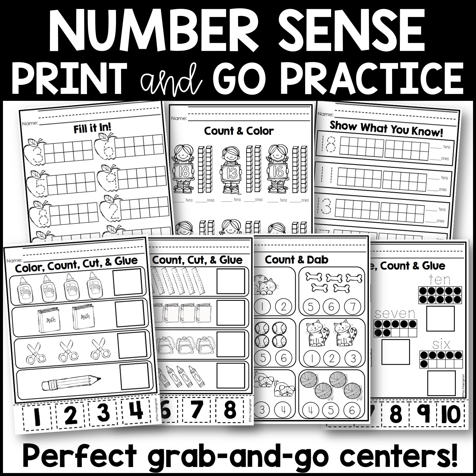 Kindergarten Math Number Sense Worksheets Miss Kindergarten Kindergarten Math Number Sense Worksheets Miss Kindergarten