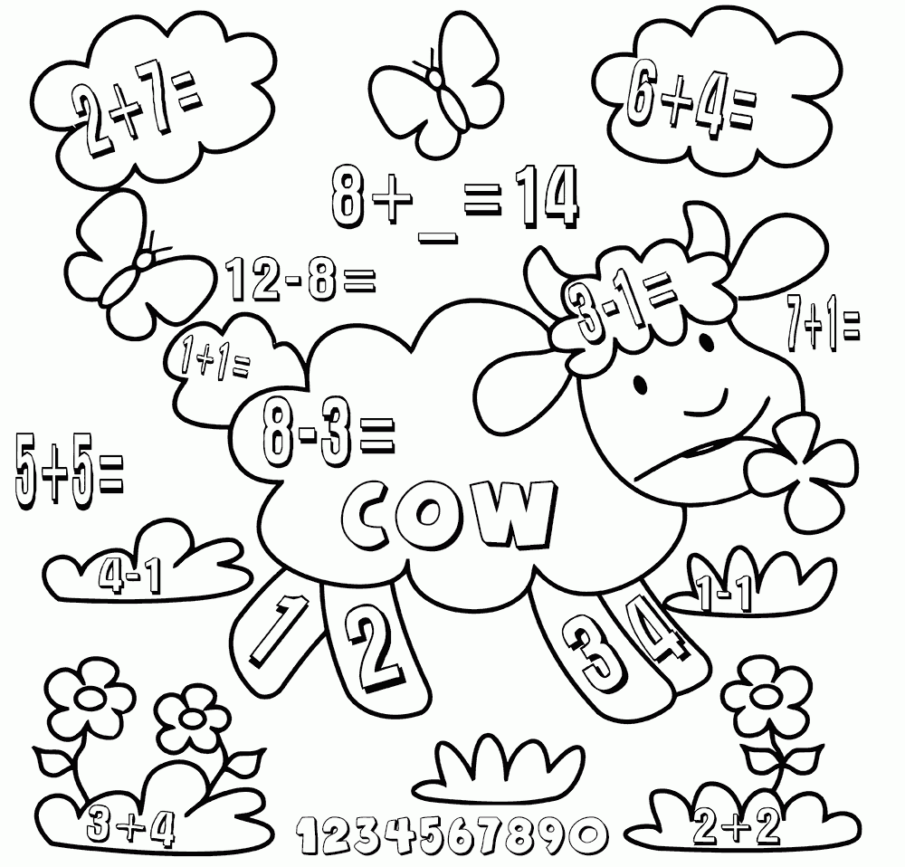 Math Kindergarten Worksheet Free Printable Color