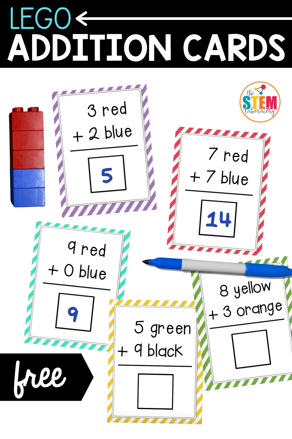 LEGO Addition Cards The Stem Laboratory