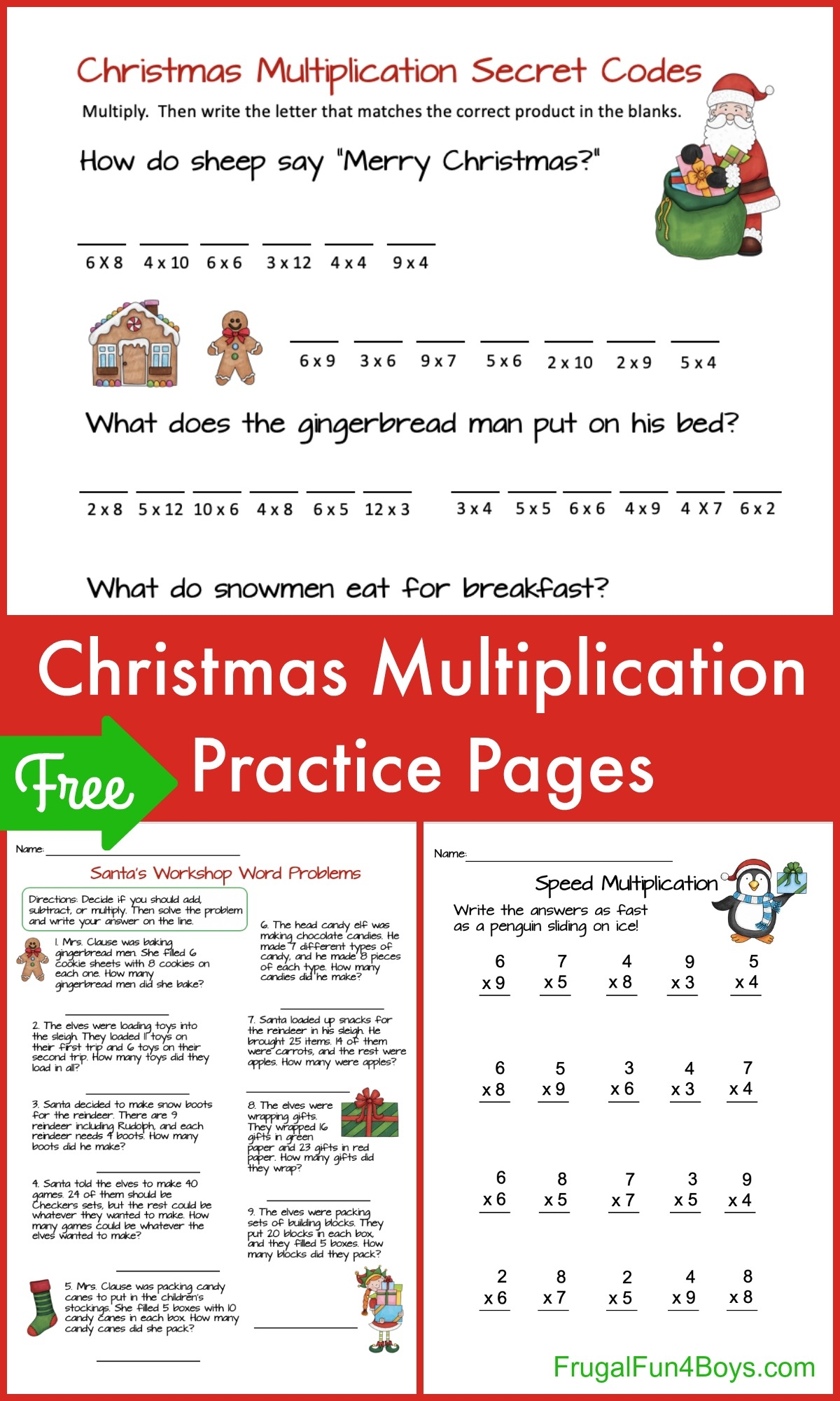 Make Math FUN With Christmas Multiplication Pages Frugal Fun For Boys And Girls Make Math FUN With Christmas Multiplication Pages Frugal Fun For Boys And Girls