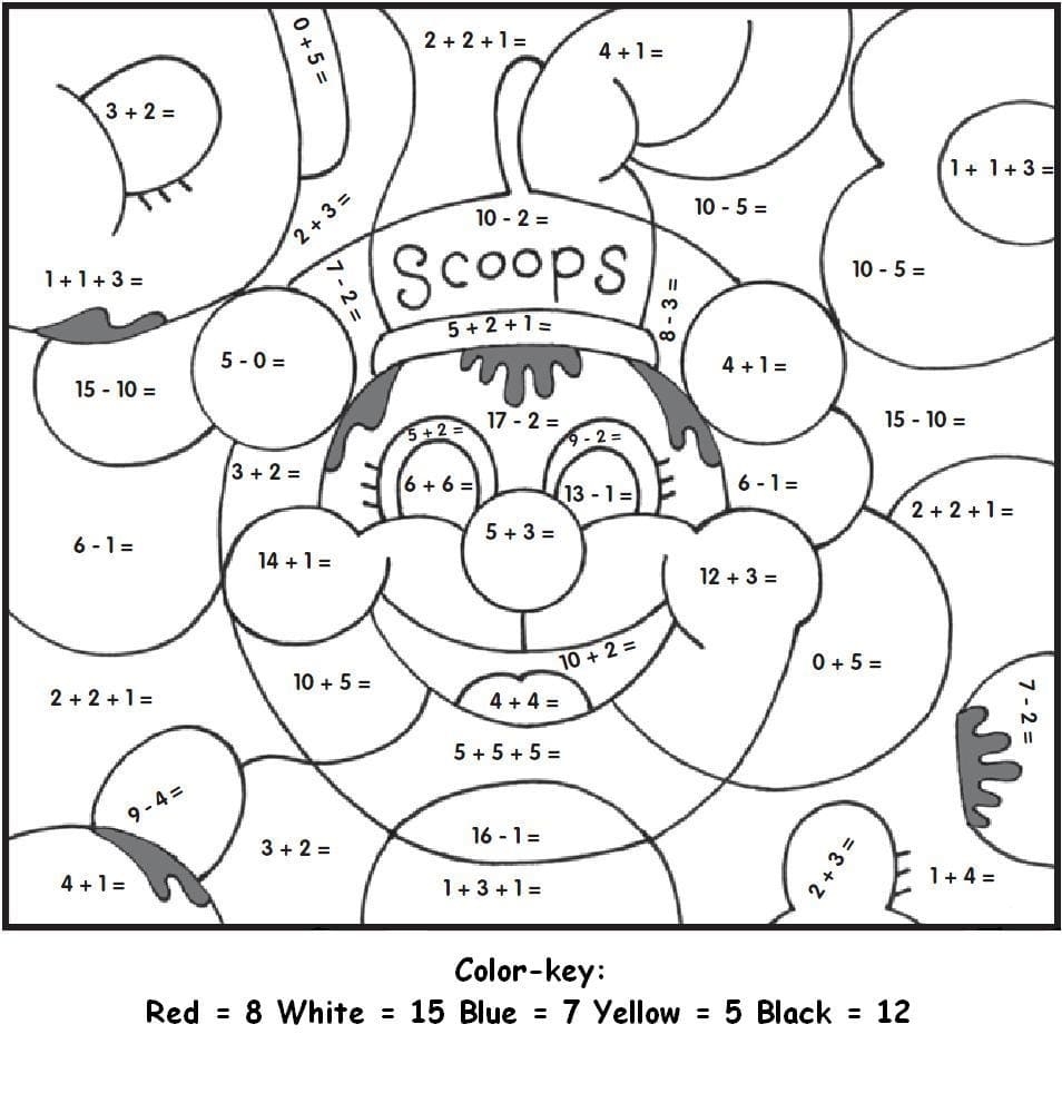 Math Addition And Subtraction Color By Number Coloring Page Download Print Or Color Online For Free