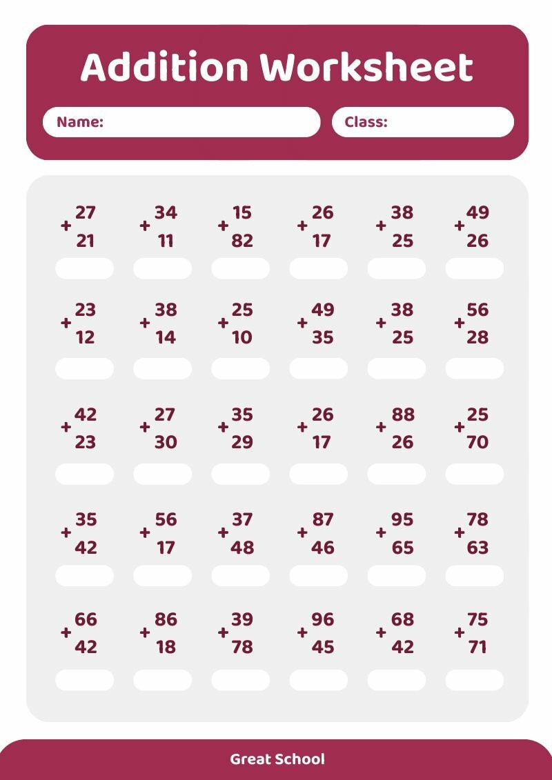 Fre Printable Math Worksheets