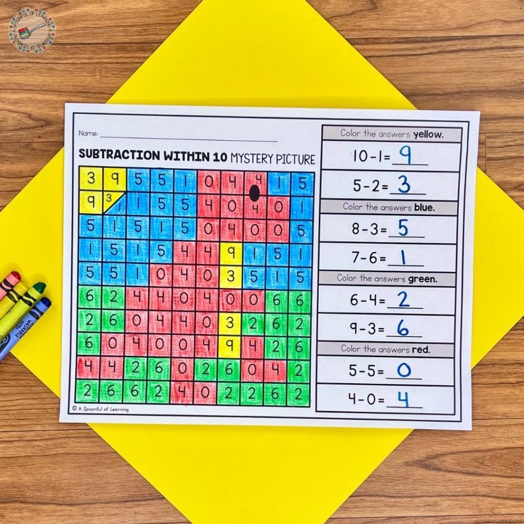 Math And Literacy Mystery Pictures Worksheets Library