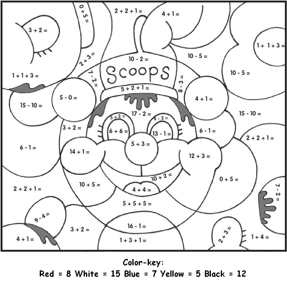 Math Coloring Worksheets Free Printable