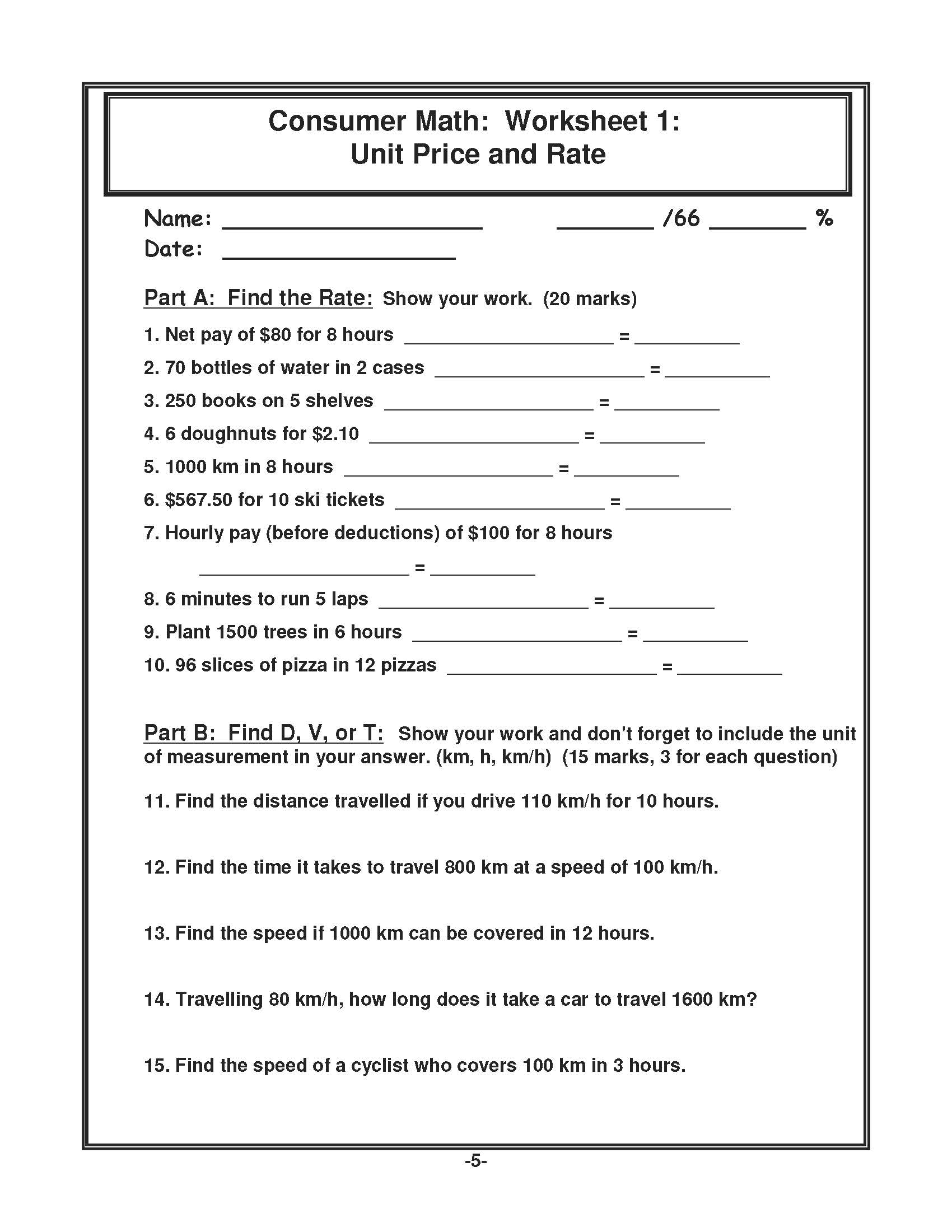 Math Essentials Book 8 Consumer Math DaviesandJohnson 