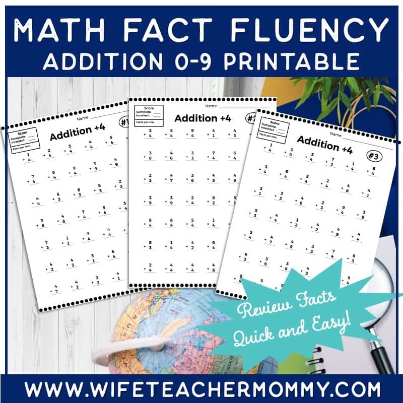 Free Printable Math Fact Fluency Worksheets Free Printable Math Fact Fluency Worksheets