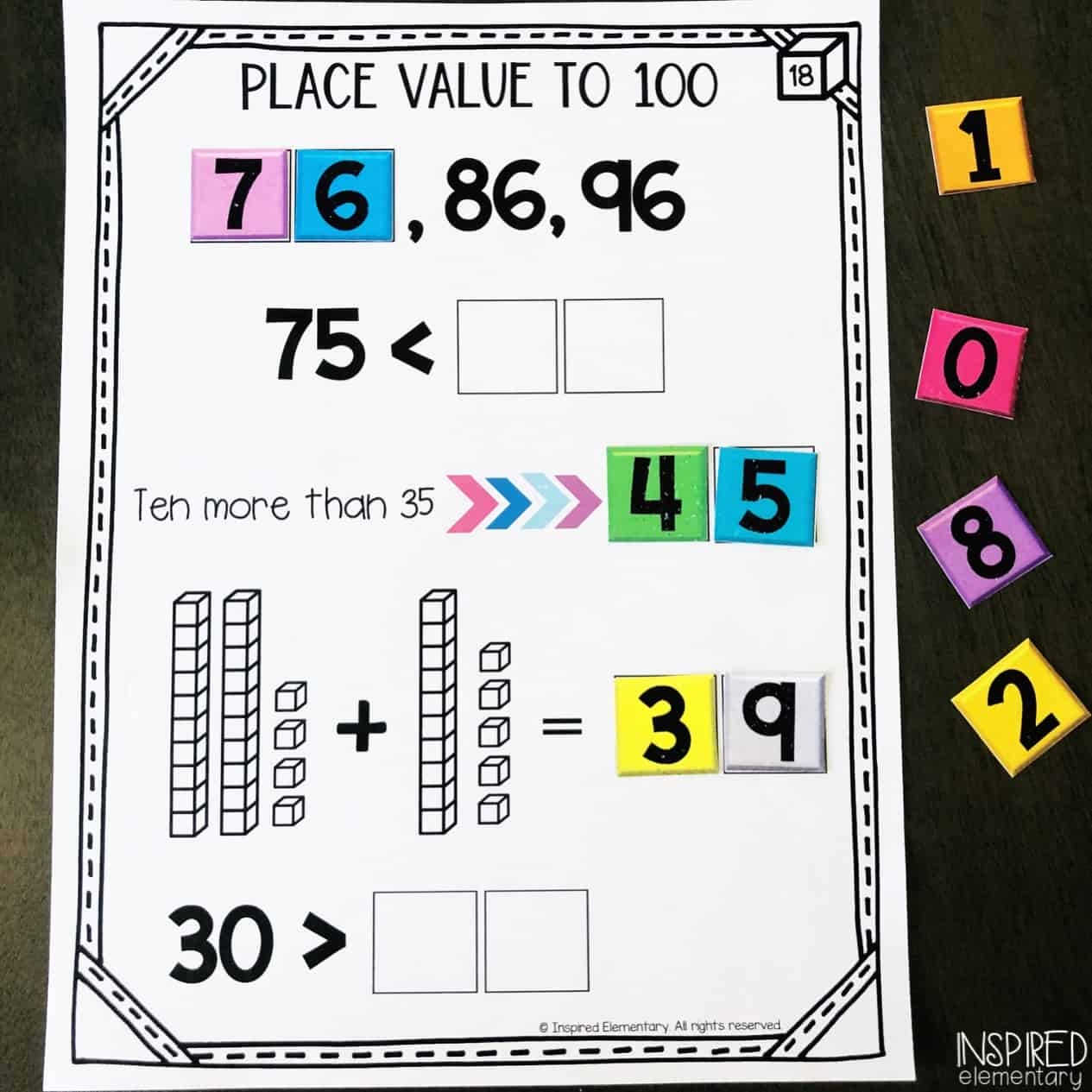 Math Tiles A Hands On Math Activity Inspired Elementary