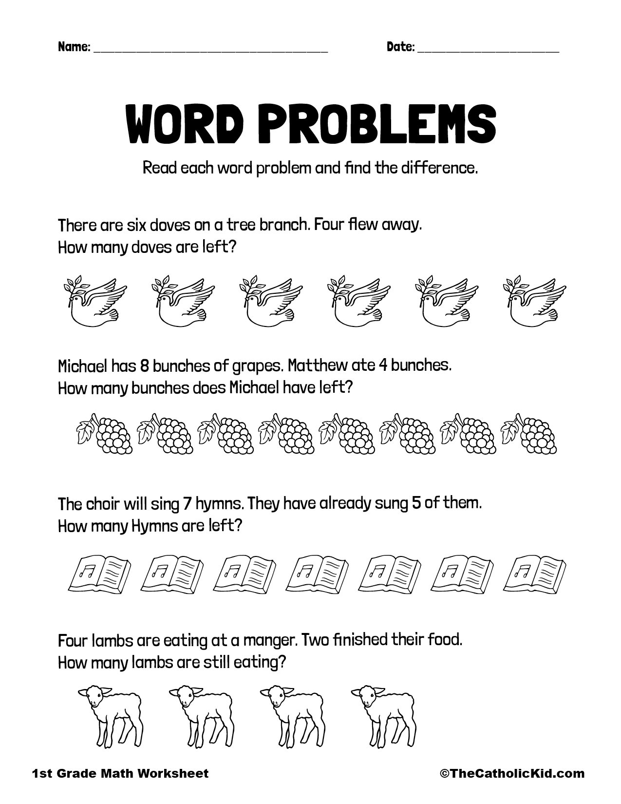 Math Word Problem Worksheets Free Printable