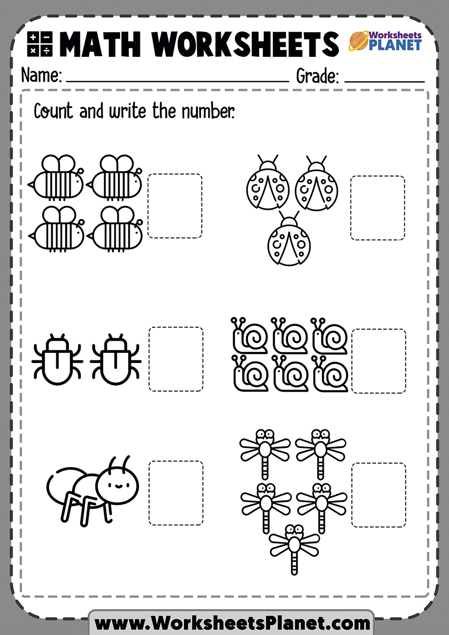 Math Worksheet Counting Kindergarten Worksheets Library