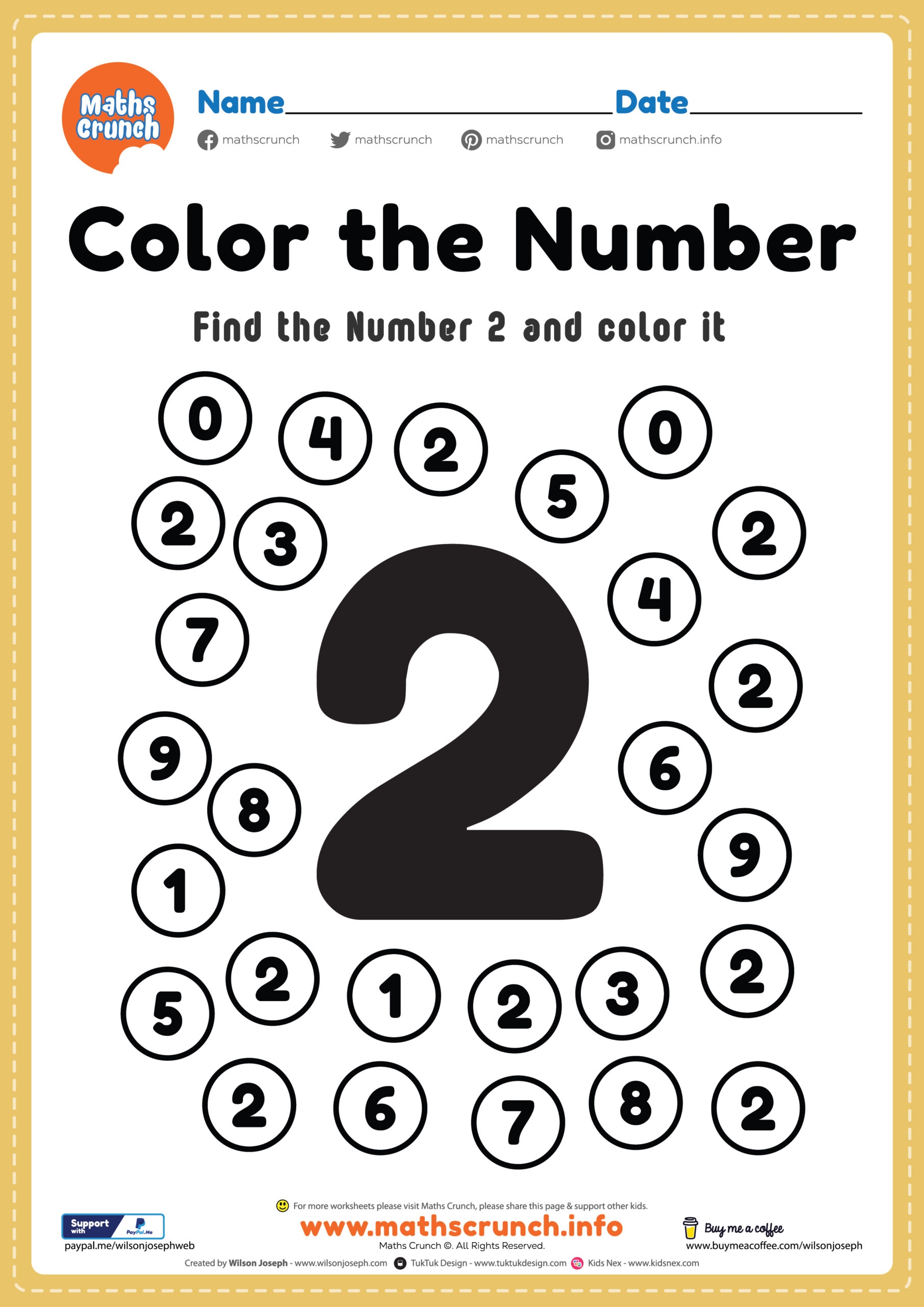 Preschool Math Worksheet Free Printable
