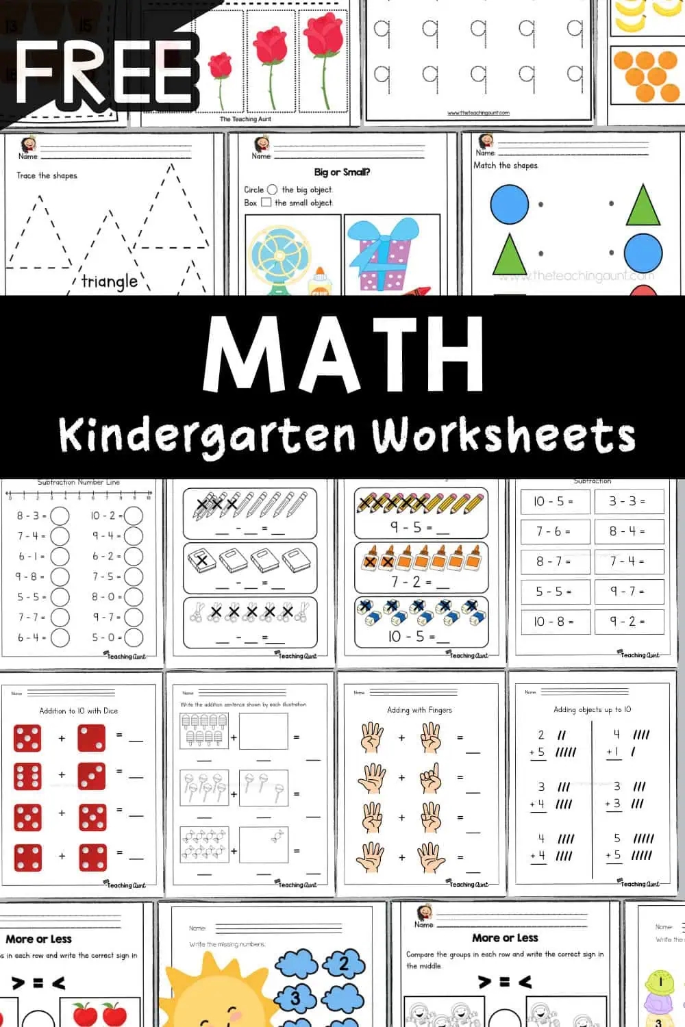 Kindergarten Free Math Worksheets