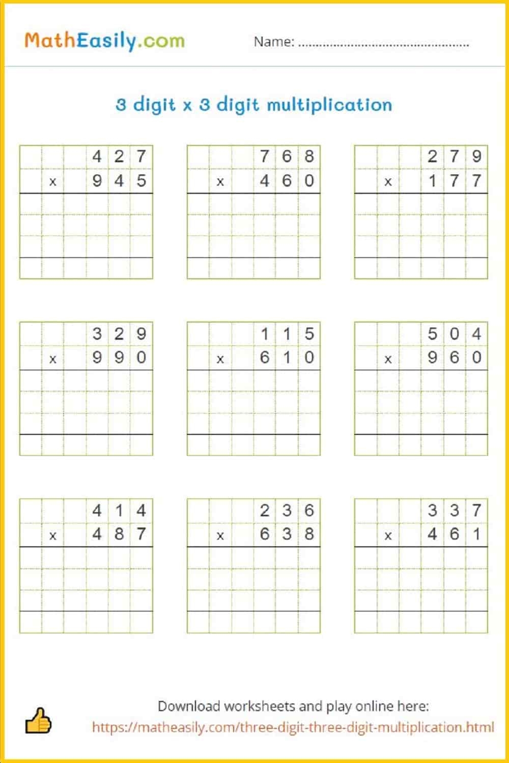 Free Printable Math Worksheets 3 Grade