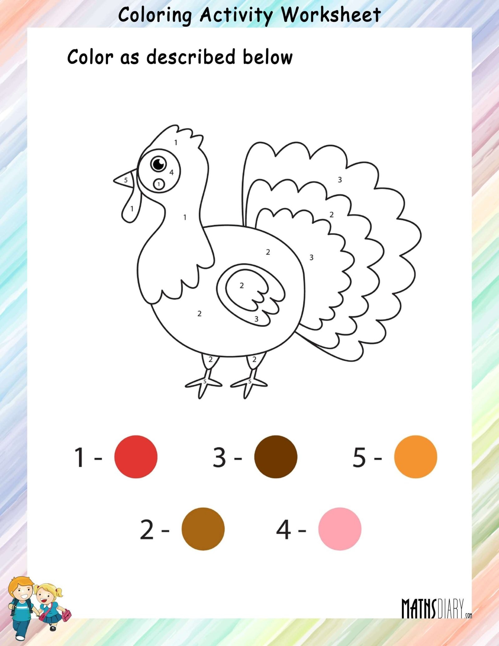 Maths Coloring Activity Workheets Math Worksheets MathsDiary