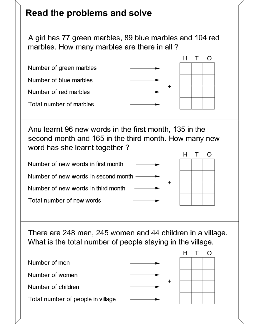 Free Printable Multiplication Word Problem Worksheets