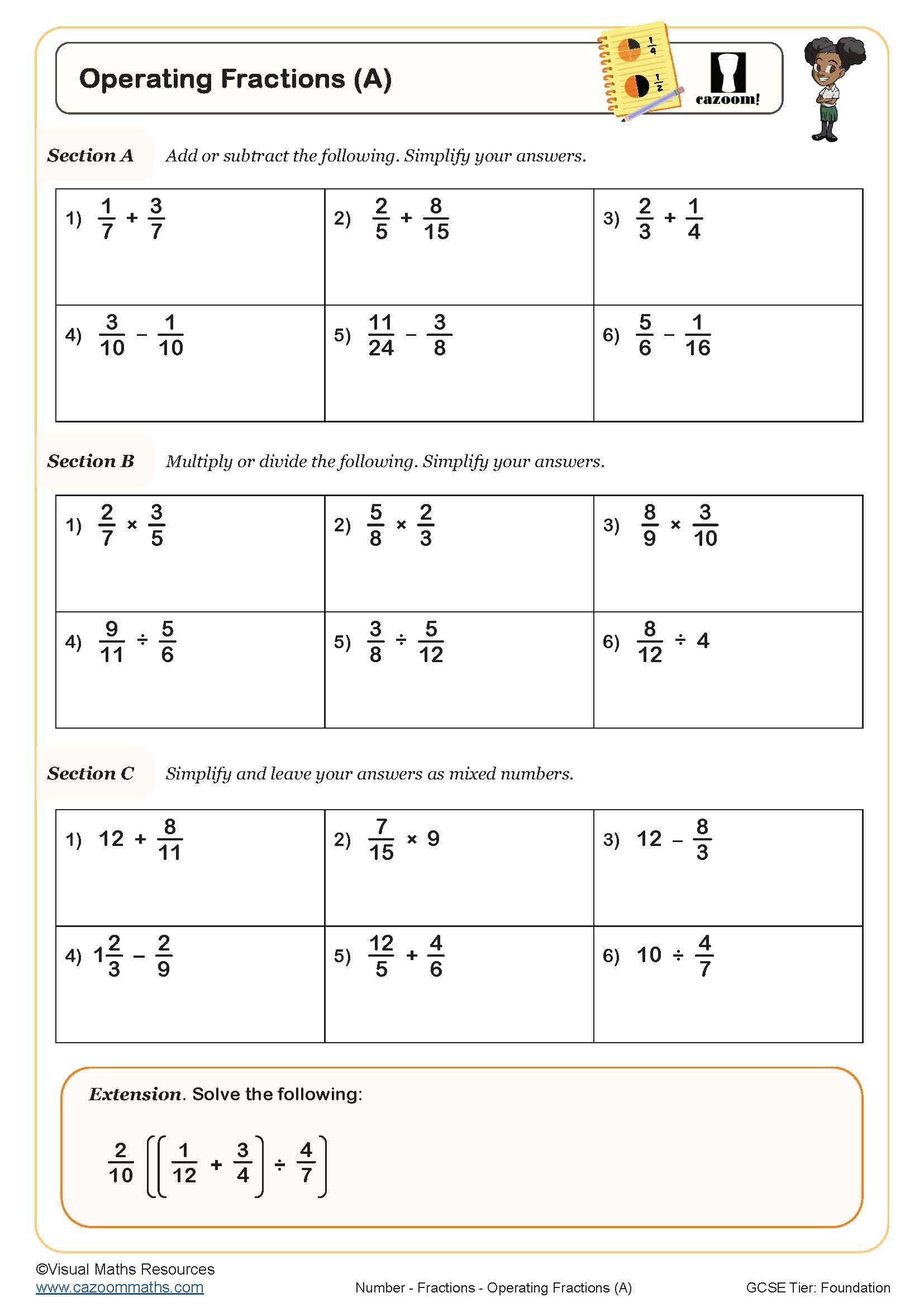 Maths Worksheets KS3 U0026 KS4 Printable PDF Worksheets