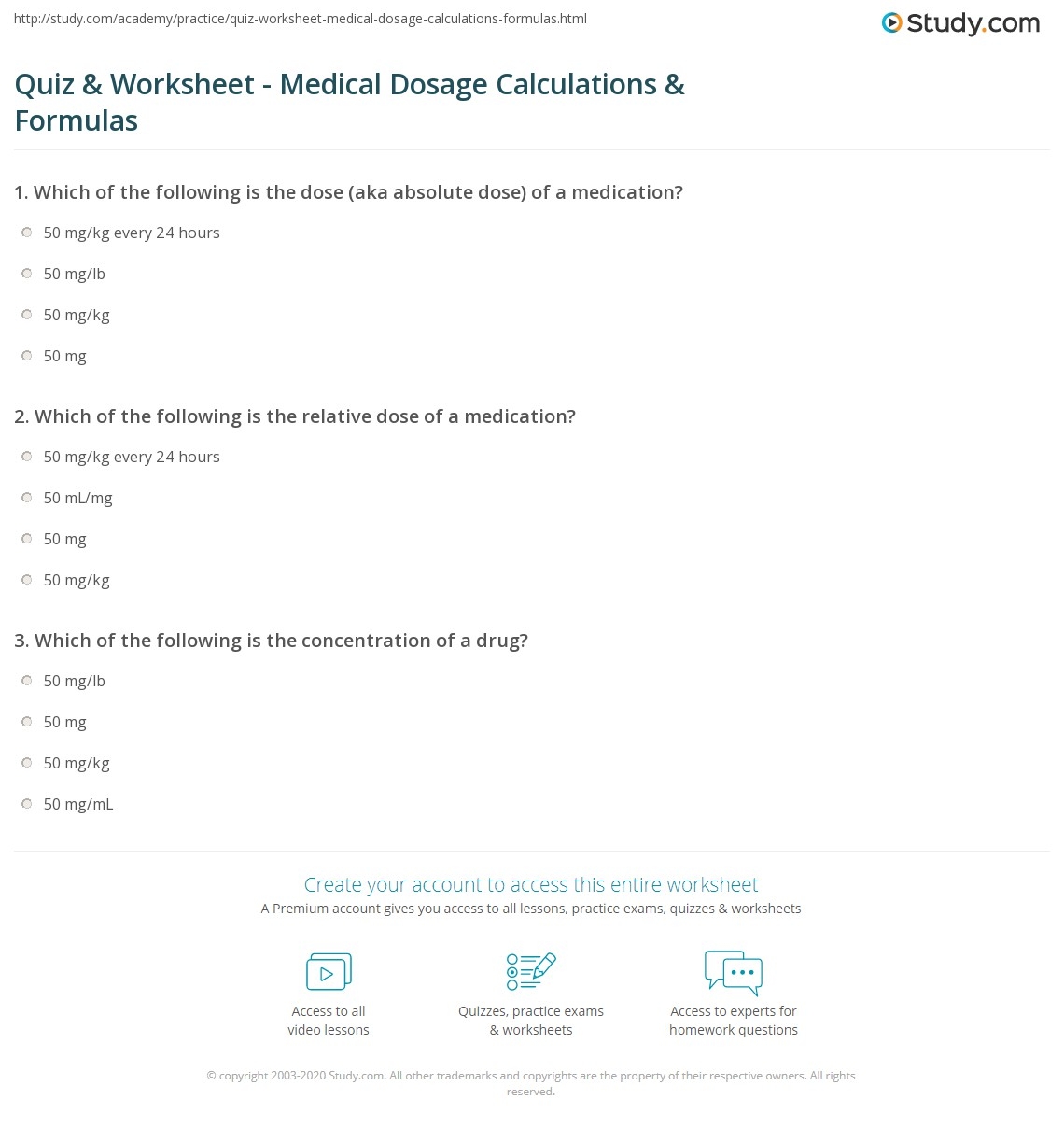 Medical Math Worksheet Conversions And Calculations For Course 