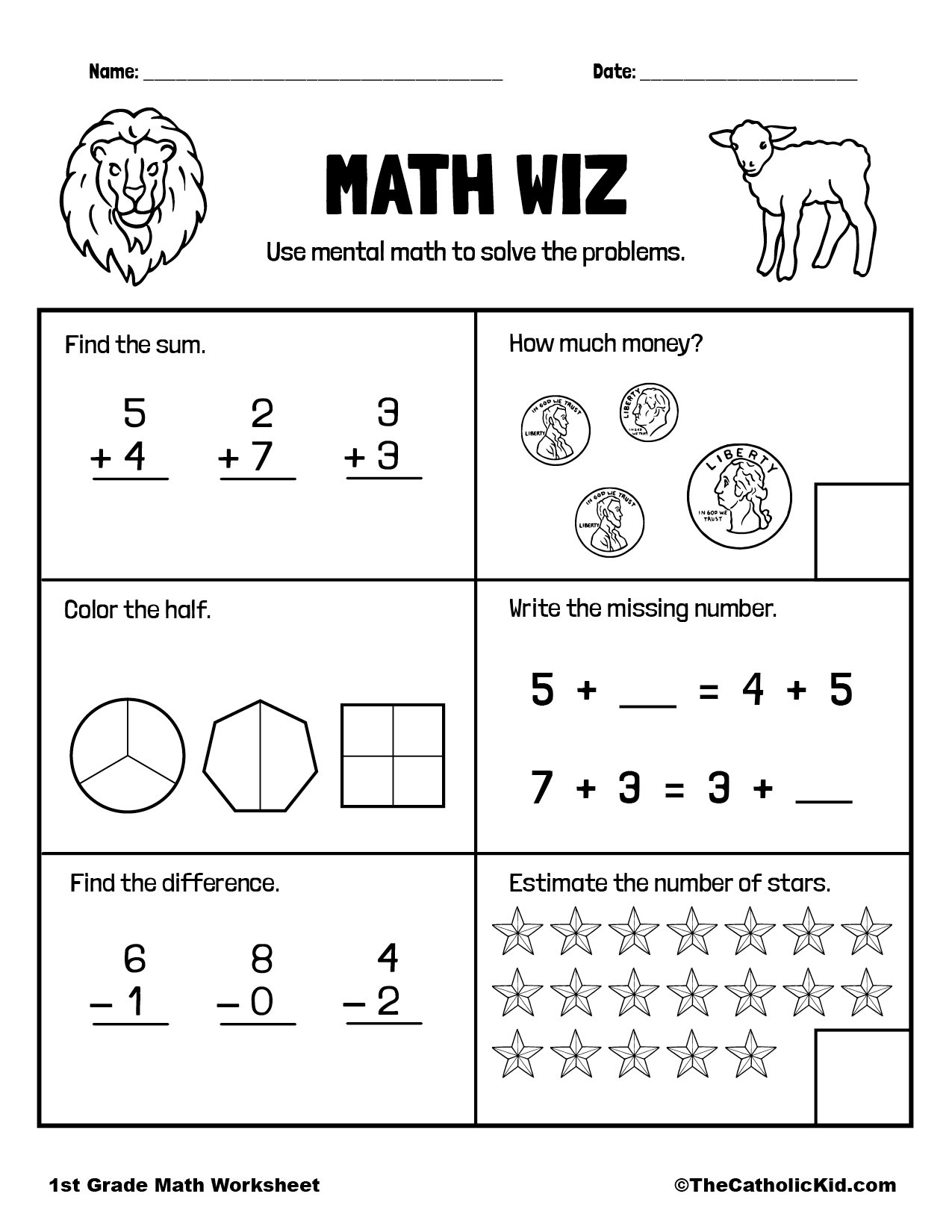 Boy Math Worksheets Free Printable