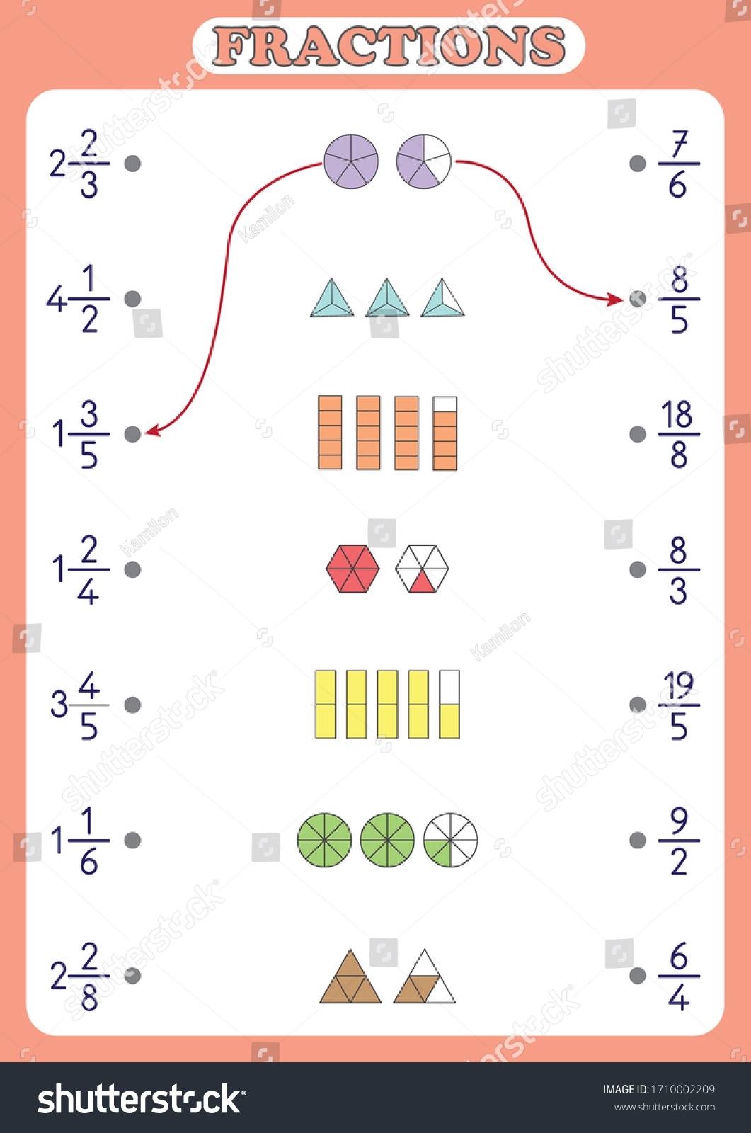 Free Printable Math Worksheets Improper Fractions