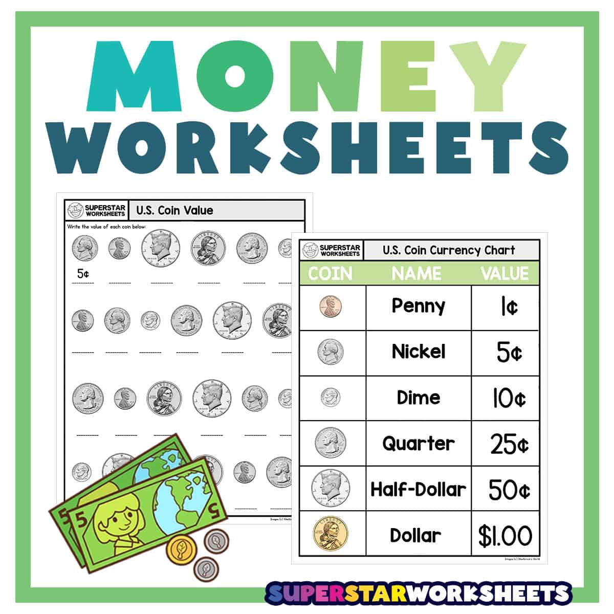 Free Printable Math Worksheets About Money