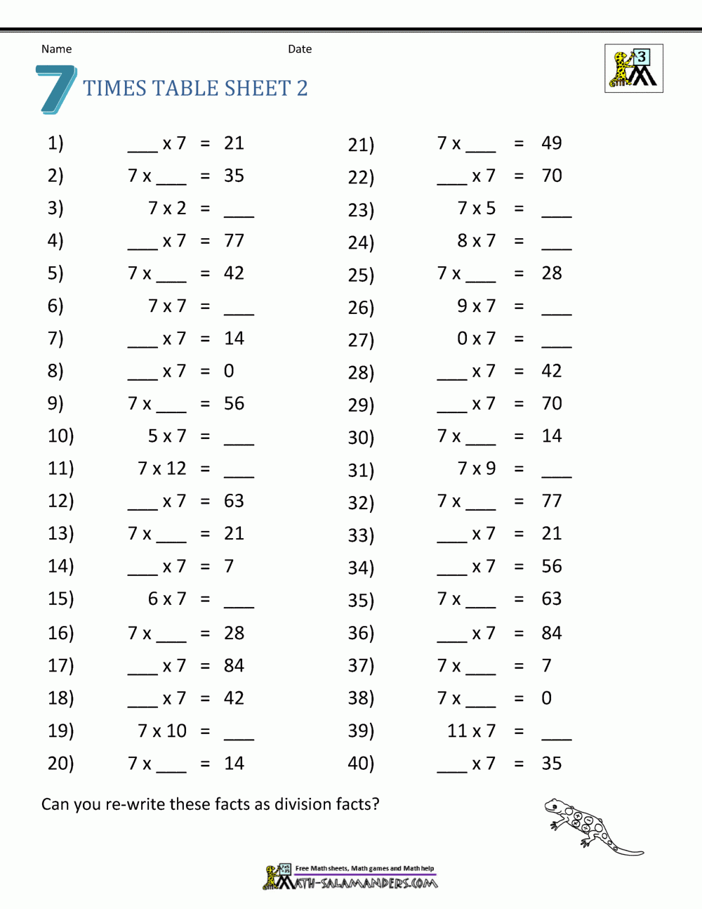 Multiplication Drill Sheets 3rd Grade Multiplication Drill Sheets 3rd Grade