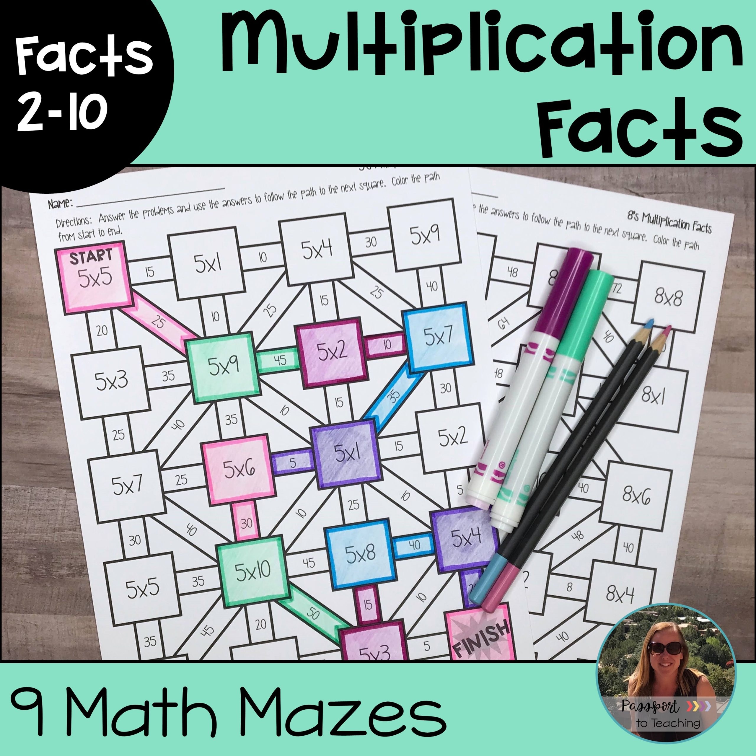 Multiplication Maze Worksheet