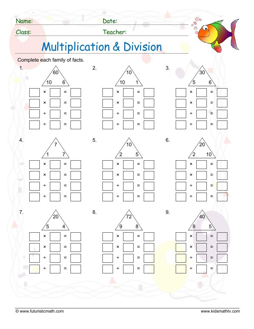 Free Printable Math Facts Worksheets Pdf