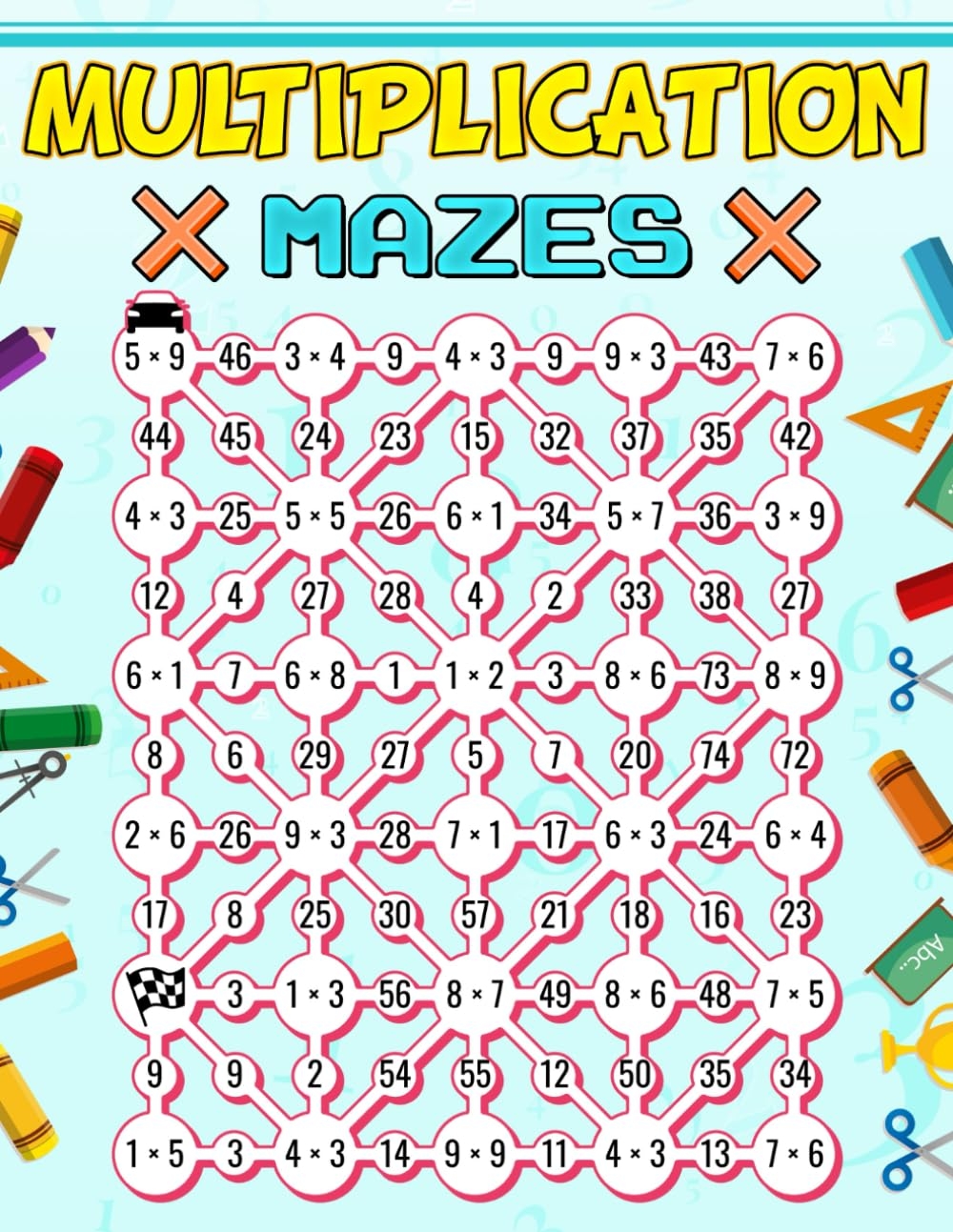 Multiplication Mazes Multiplication Maze Puzzles For Kids And Adults Memorize The Times Table The Fun Way Martin Josh Ortiz 9798322874034 Amazon Books