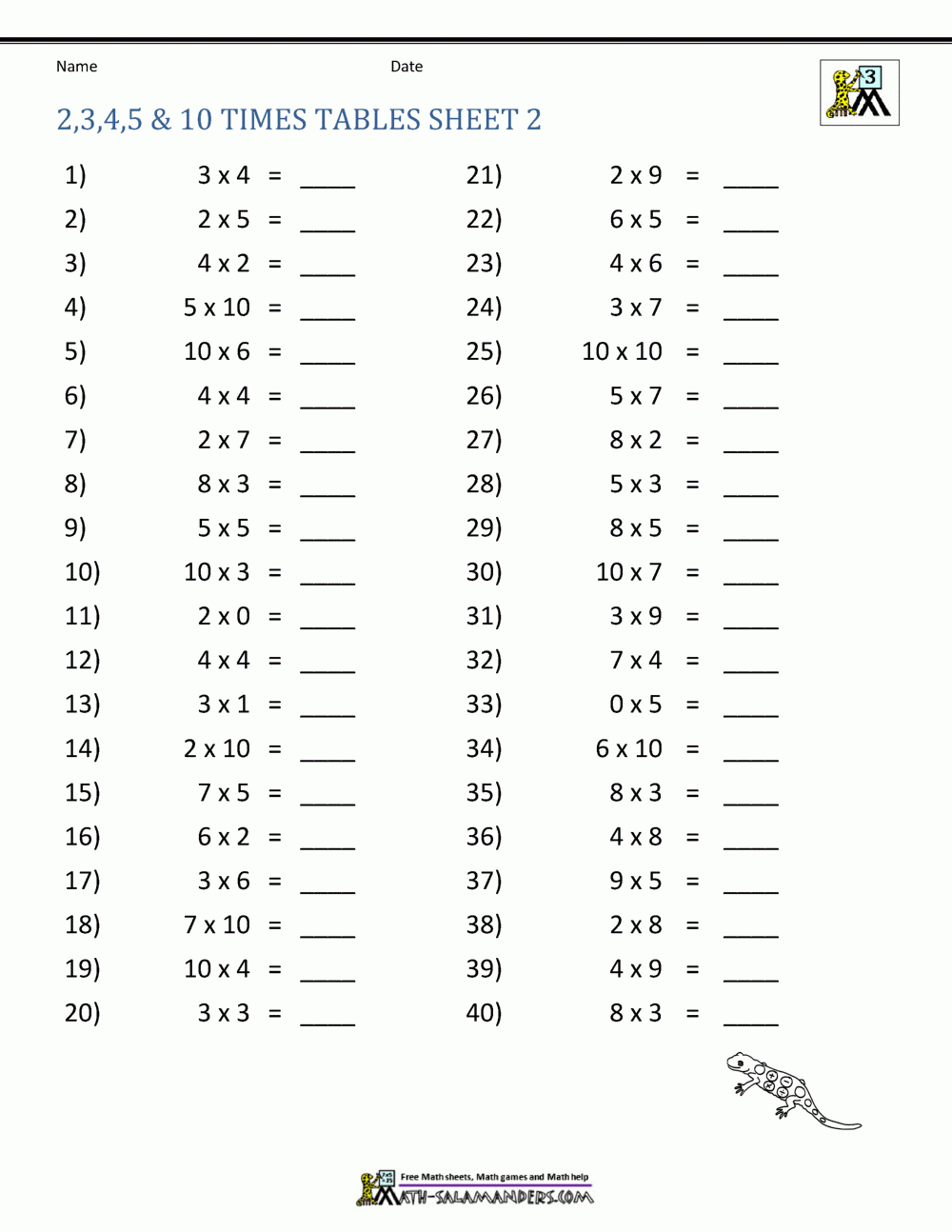 Multiplication Tables Printable Worksheets Free Multiplication Tables Printable Worksheets Free